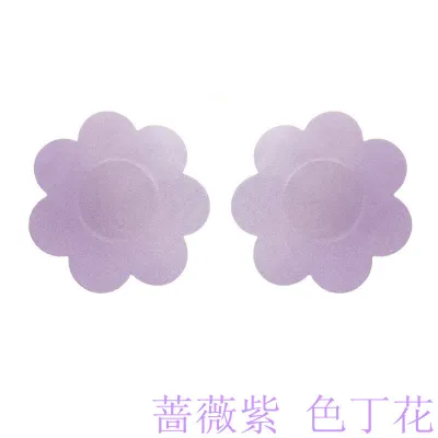 Women Fashion Flower Shape Disposable Satin Anti-Fade Chest Sticker