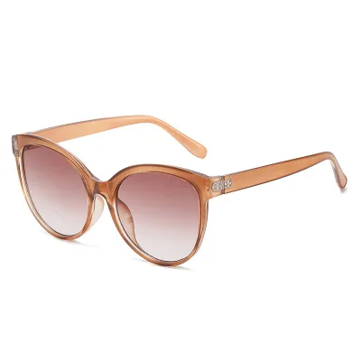 Women Fashion Leopard UV Protection Full Frame Oval Sunglasses