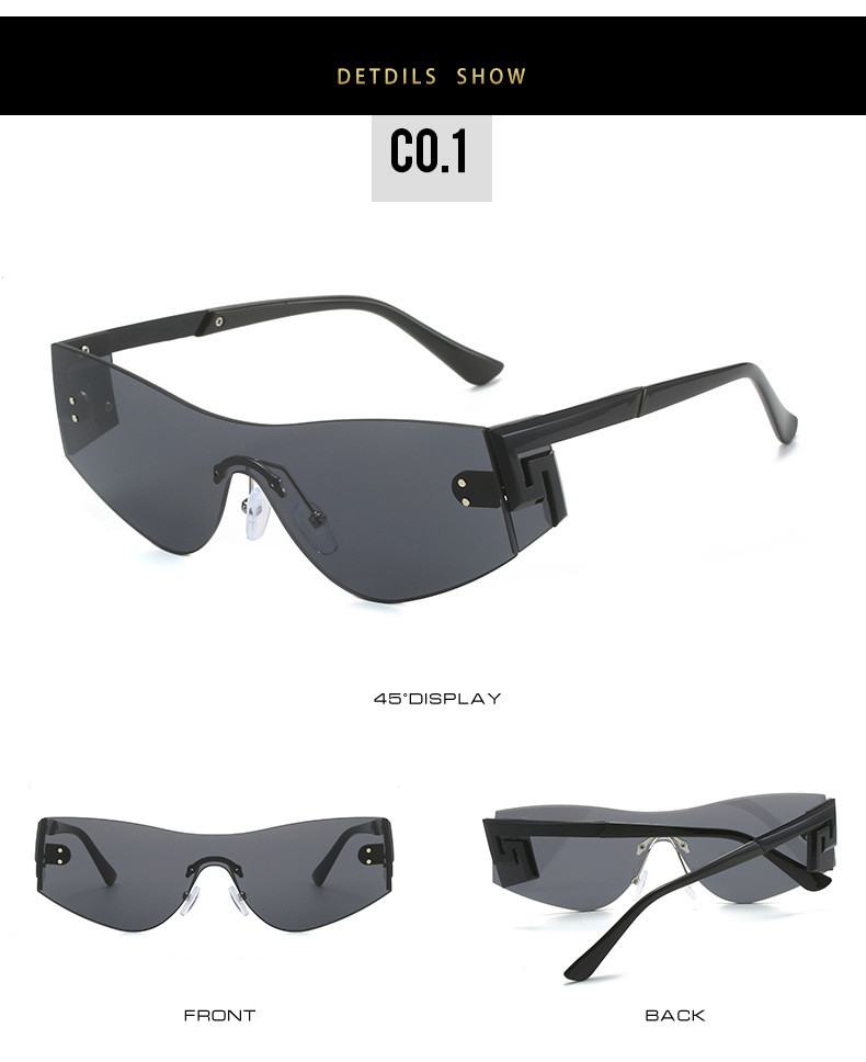 Wholesale Women Fashion Simple One-Piece Sunglasses