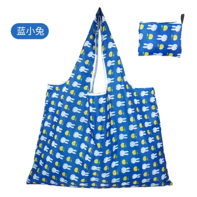 Large Size Foldable Oxford Cloth Shopping Bag for Vegetables Storage Portable Casual Cartoon