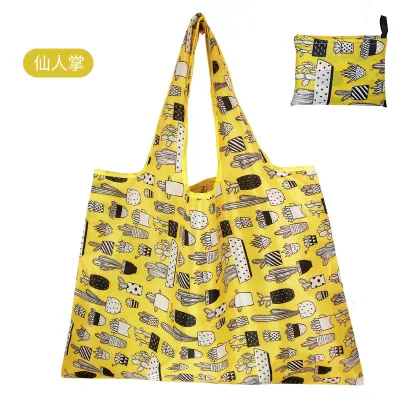 Large Size Foldable Oxford Cloth Shopping Bag for Vegetables Storage Portable Casual Cartoon