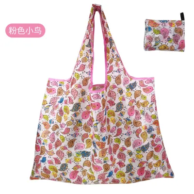 Large Size Foldable Oxford Cloth Shopping Bag for Vegetables Storage Portable Casual Cartoon