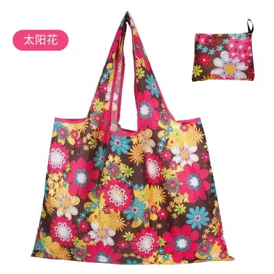 Large Size Foldable Oxford Cloth Shopping Bag for Vegetables Storage Portable Casual Cartoon