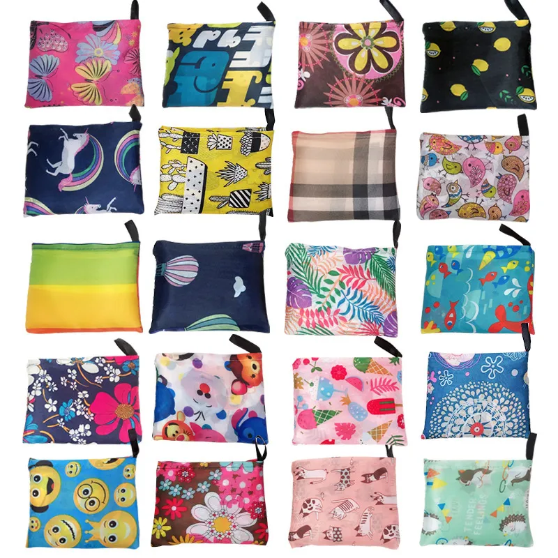 Large Size Foldable Oxford Cloth Shopping Bag for Vegetables Storage Portable Casual Cartoon