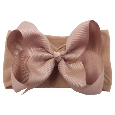 Children Kids Baby Fashion Solid Color Bowknot Headband