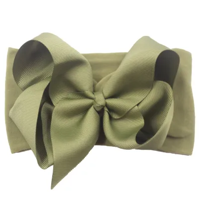 Children Kids Baby Fashion Solid Color Bowknot Headband