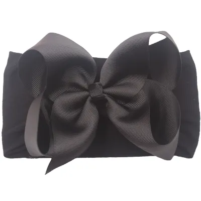 Children Kids Baby Fashion Solid Color Bowknot Headband