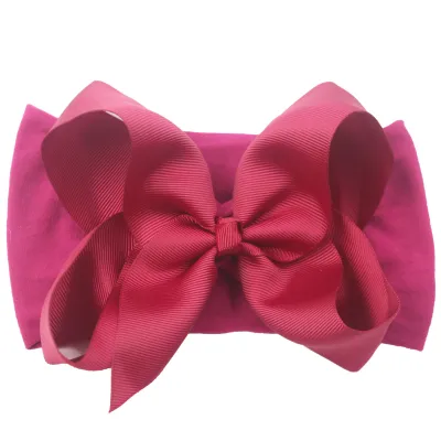 Children Kids Baby Fashion Solid Color Bowknot Headband