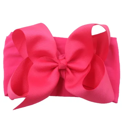 Children Kids Baby Fashion Solid Color Bowknot Headband