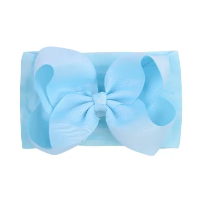 Children Kids Baby Fashion Solid Color Bowknot Plaid Headband