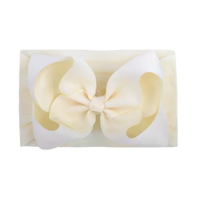 Children Kids Baby Fashion Solid Color Bowknot Plaid Headband