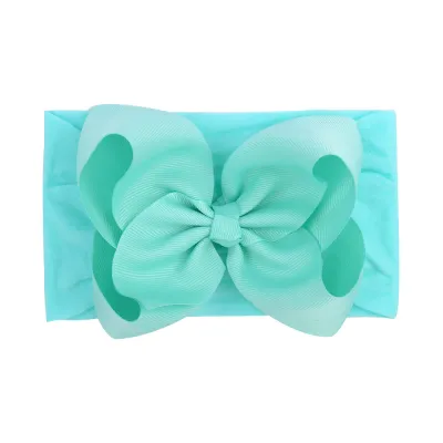 Children Kids Baby Fashion Solid Color Bowknot Plaid Headband