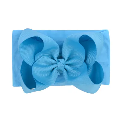 Children Kids Baby Fashion Solid Color Bowknot Plaid Headband