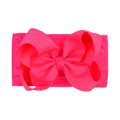 Children Kids Baby Fashion Solid Color Bowknot Plaid Headband