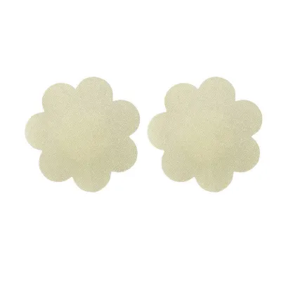 Women Fashion Breathable Flower Shape Disposable Satin Invisible Breast Sticker