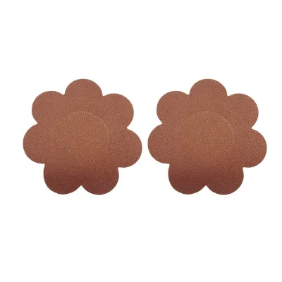 Women Fashion Breathable Flower Shape Disposable Satin Invisible Breast Sticker
