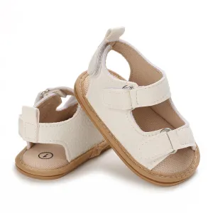 Toddlers Newborn Baby Fashion Rubber Velcro Solid Color Sandals Shoes for Boys
