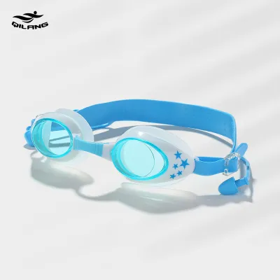 Children's HD Waterproof Anti-Fog One-Piece Swimming Goggles with Earplugs