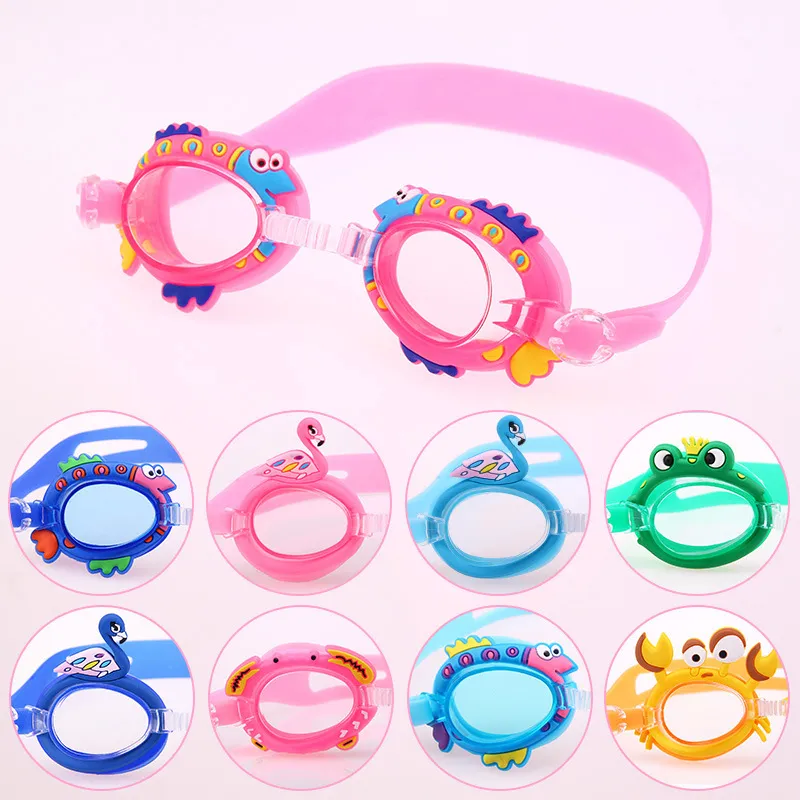 Children Cartoon Cute Waterproof Anti-Fog Swimming Glasses