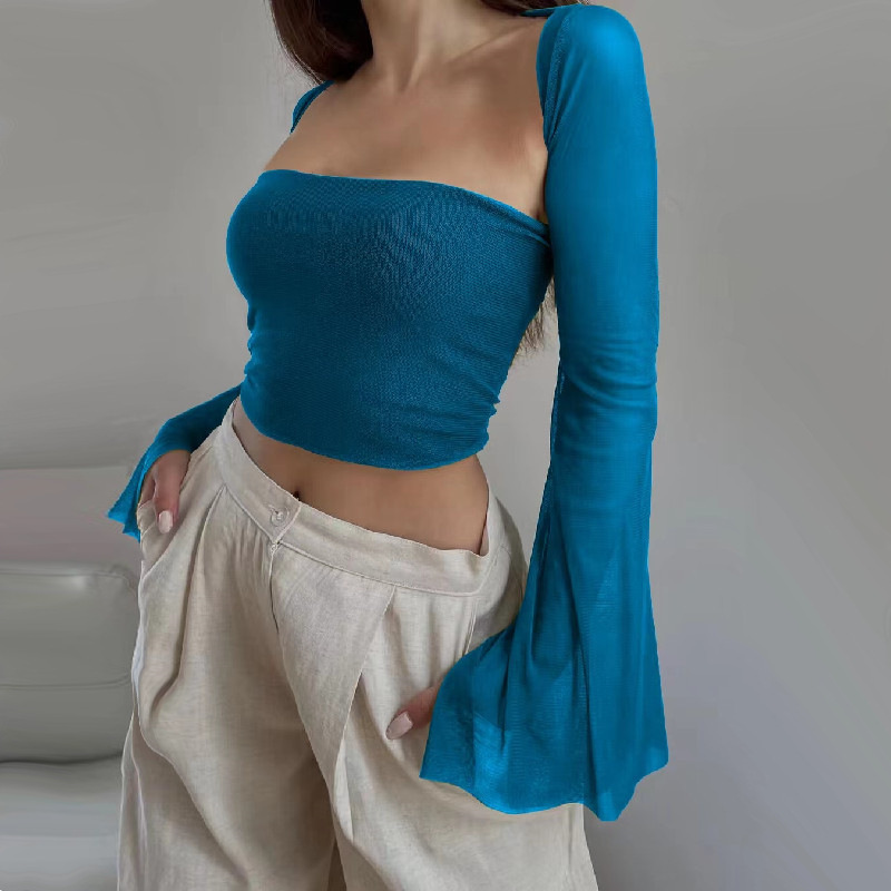 Wholesale Women Fashion Sexy Tight Solid Color Long Sleeve