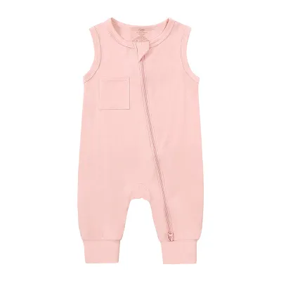 Baby Toddlers Newborn Unisex Casual Basic Sleeveless Zipper Romper