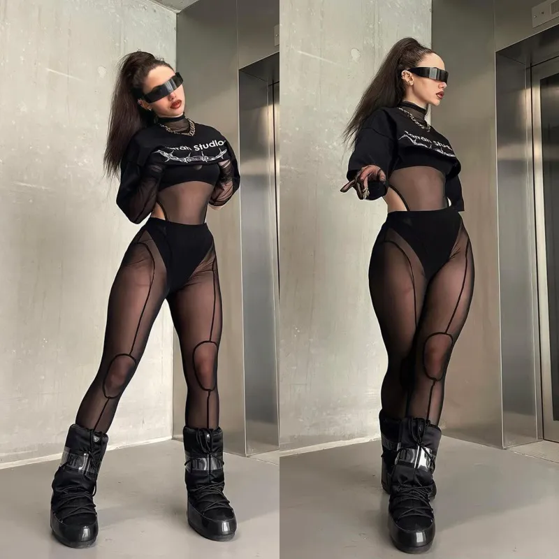 Cool Wholesale sexy black transparent leggings In Any Size And Style 