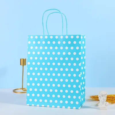 Dot Pattern Paper Storage Packaging Bag Garment Accessories Shopping Bags