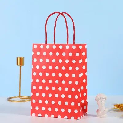 Dot Pattern Paper Storage Packaging Bag Garment Accessories Shopping Bags