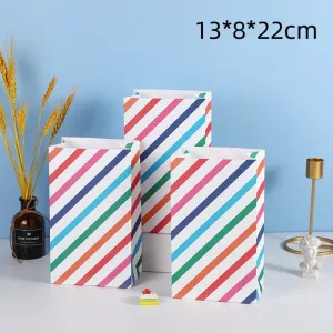 Fashion Multicolor Stripe Storage Packaging Bag Garment Accessories Shopping Bags