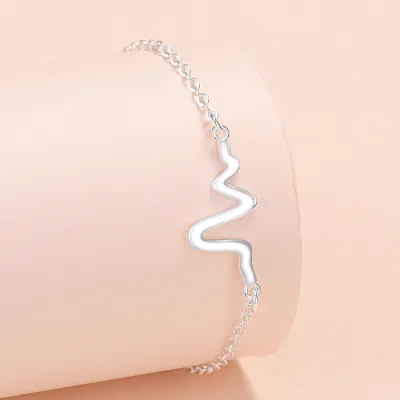 Women Fashion Geometric Copper Bracelet Simple Style