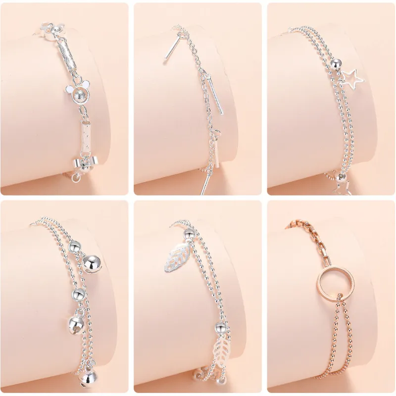 Women Fashion Geometric Copper Bracelet Simple Style