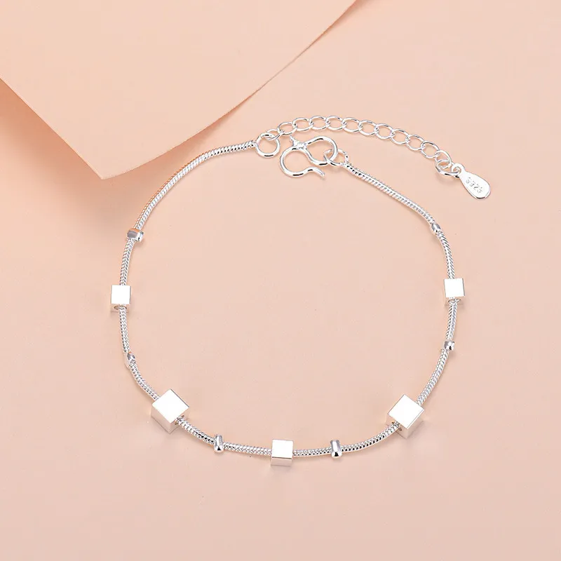 Women's Fashion Simple Ball Cube Copper Bracelet