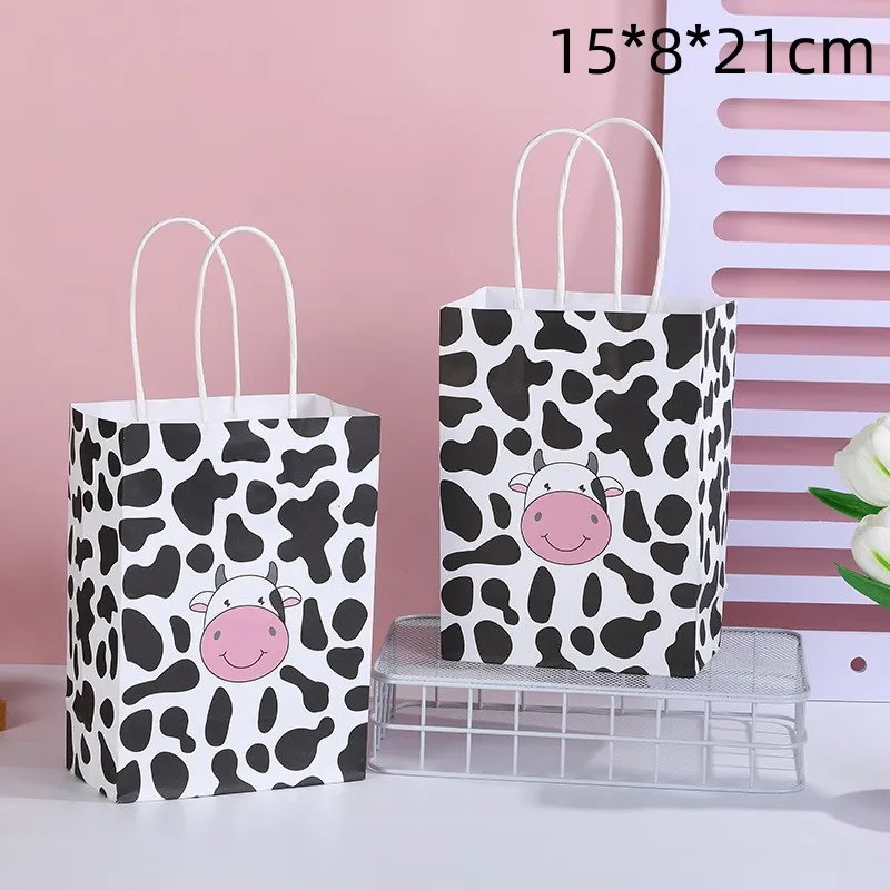 Cartoon Black White Cow Print Storage Packaging Bag Garment Accessories
