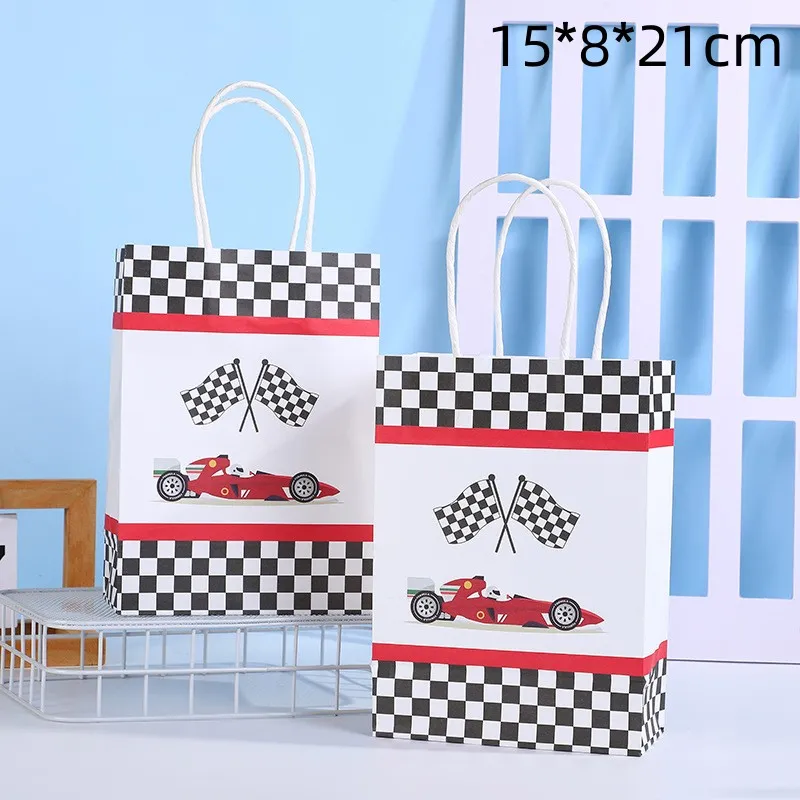 Fashion Personalized Checkerboard Racing Print Shopping Bags for Storage Packaging Garment Accessories