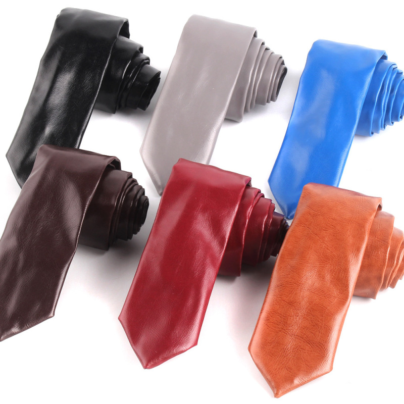 Wholesale Men Fashion British PU Leather Tie