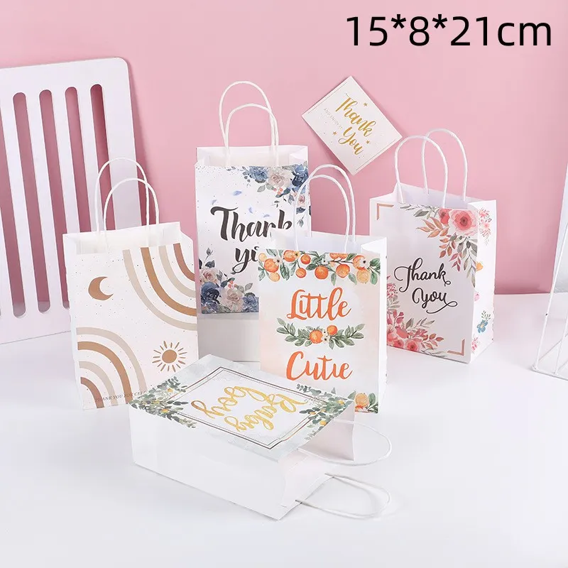 Fashion Simple Printed Handle Storage Shopping Bags Garment Accessories