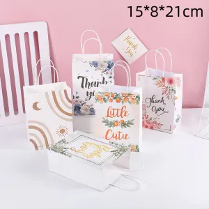 Fashion Simple Printed Handle Storage Shopping Bags Garment Accessories