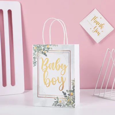 Fashion Simple Printed Handle Storage Shopping Bags Garment Accessories