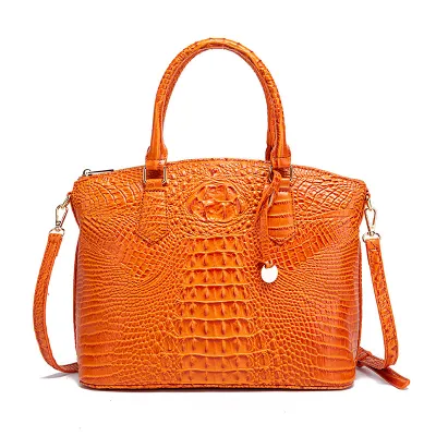Women Retro Crocodile Pattern Large Capacity Tote Bag