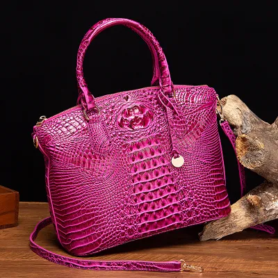 Women Retro Crocodile Pattern Large Capacity Tote Bag