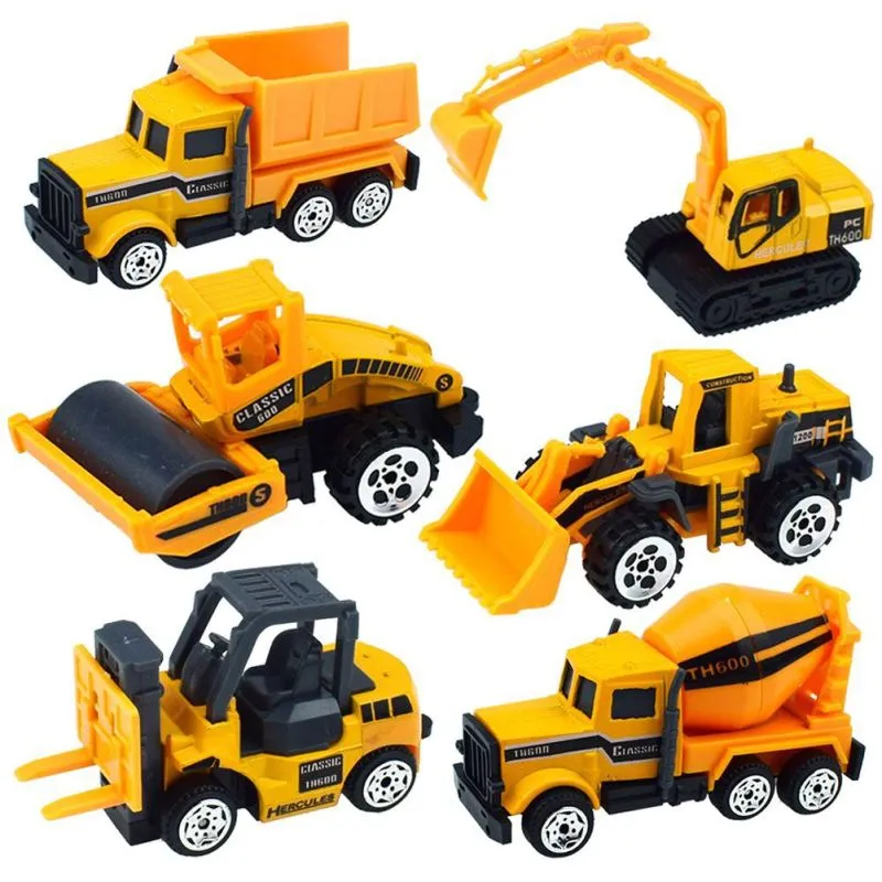 Children Sliding Toys Alloy Engineering Dump Truck Excavator Road Roller Mixing Forklift Engineering Vehicle Model