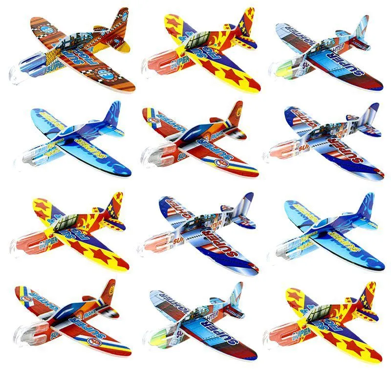 Mini Foam Airplane Handmade DIY Multicolor Aviation Model Toys For Children