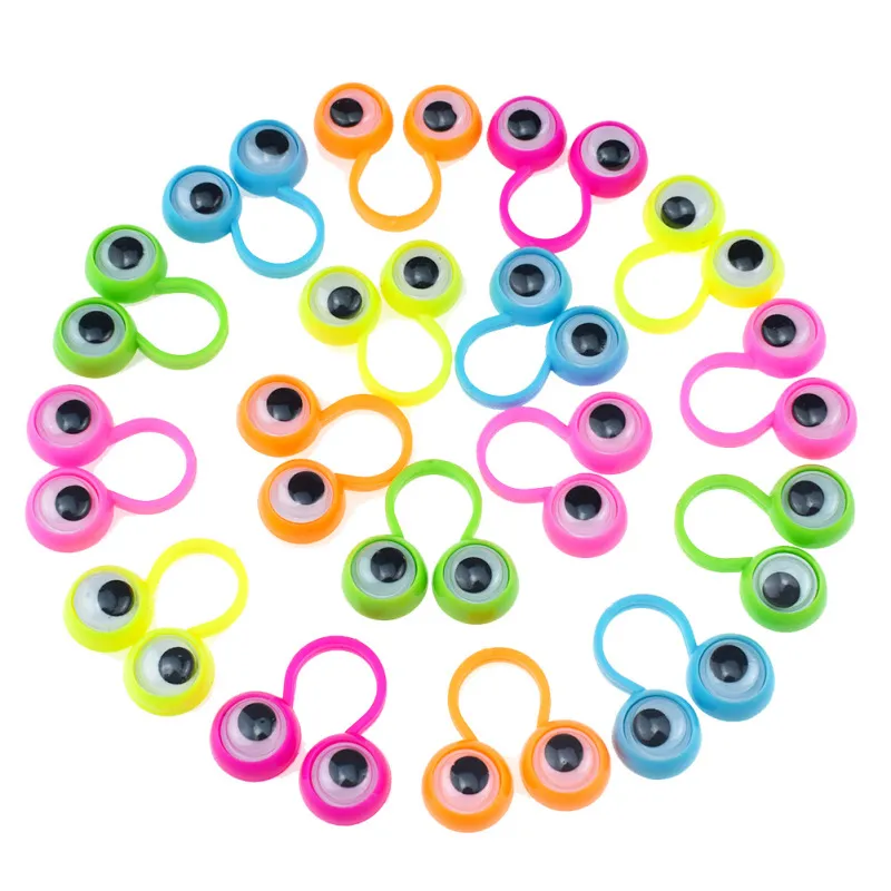Creative Activity Finger Live Eye Ring Gashapon Small Plastic Toy 3.5cm Force Control for Kids