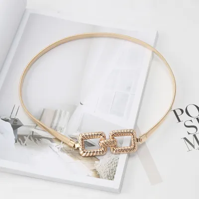 Women Fashion Metal Elastic Waist Chain Belt
