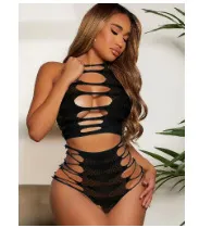 Women Solid Color Hollow Sexy Lingerie Bra Set