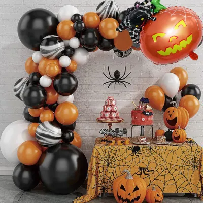 Party Theme Arrangement Background Decoration Halloween Balloon Arch 72pcs/Set