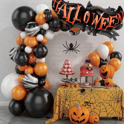 Party Theme Arrangement Background Decoration Halloween Balloon Arch 72pcs/Set