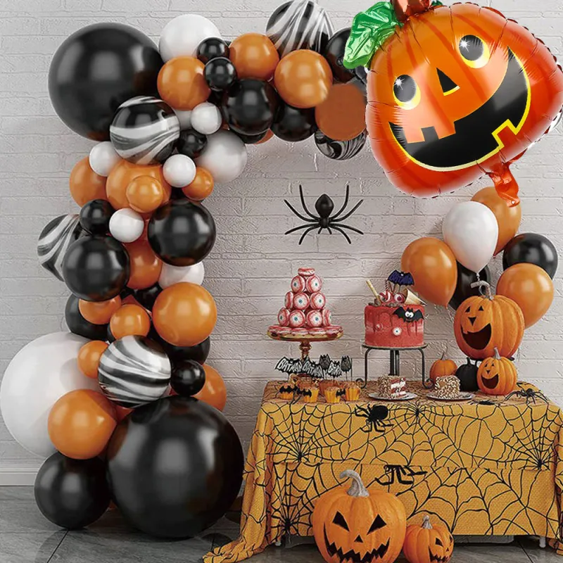 Party Theme Arrangement Background Decoration Halloween Balloon Arch 72pcs/Set