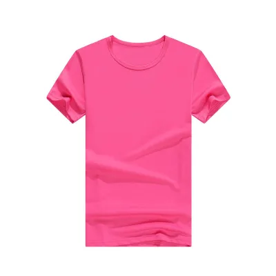 Men Casual Quick-Drying Solid Color Round Neck Short-Sleeved T-Shirt