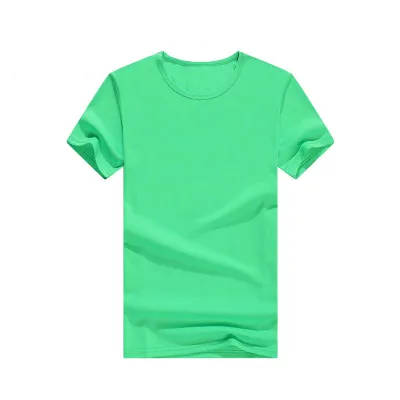 Men Casual Quick-Drying Solid Color Round Neck Short-Sleeved T-Shirt